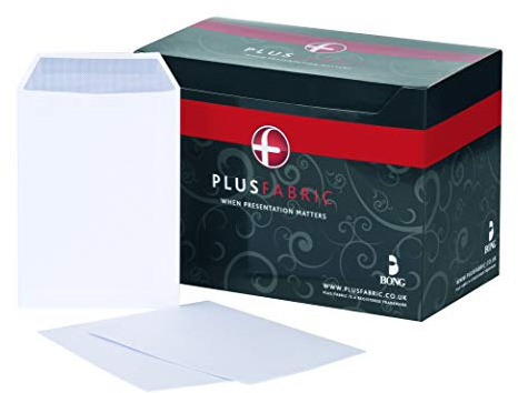 Plus Fabric C5 Prestige White 120gsm Self Seal Pocket Box of 500 Envelopes