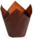 Zonster 200 Unids/Lote Cajas de Pastel de Magdalena de Papel con Forma de Tulipán Profesionales, Marrón Chocolate