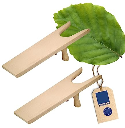 2X HOFMEISTER® Stiefelknecht aus Holz, 32,5 cm, Gummi-Stiefel bequem alleine ausziehen, praktischer Stiefelzieher aus Deutschland, Schuh-Zubehör für Reiterstiefel aus Buche (1 Stück)