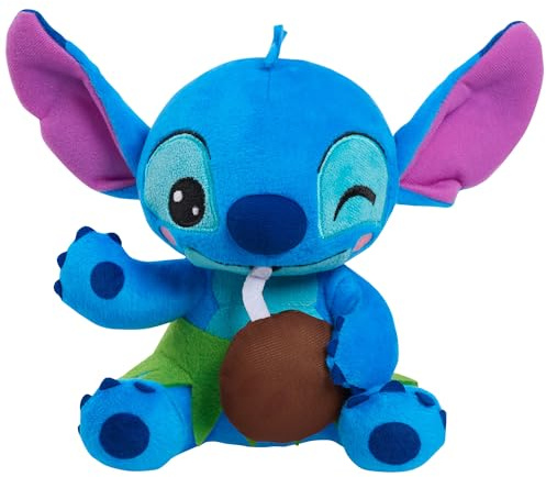 Disney Stitch Small Plush Stitch and Coconut, Stuffed Animal, Blue, Alien, Kids Toys for Ages 2 Up by Just Play