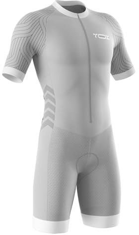 Tuta da Triathlon a Maniche Corte da Uomo,Triathlon Unisex,MTB Body Trisuit Cycling Skinsuit,2024 Nuovi Tuta da triathlon da uomo con imbottitura in gel (Typ-9,M)