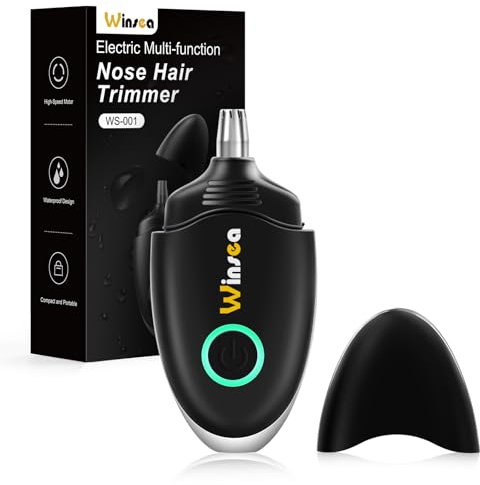 Winsea Cortapelos para orejas y nariz para hombres y mujeres, alta precisión, recargable por USB, impermeable, funcionamiento seguro y silencioso, diseño portátil