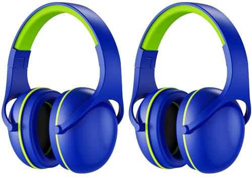 ProCase 2 Casque Anti Bruit Enfant, Casque Pliable Réglable Confortable, avec Une Atténuation de SNR 32dB, pour Enfant de 2 Ans à 8 Ans -Marine
