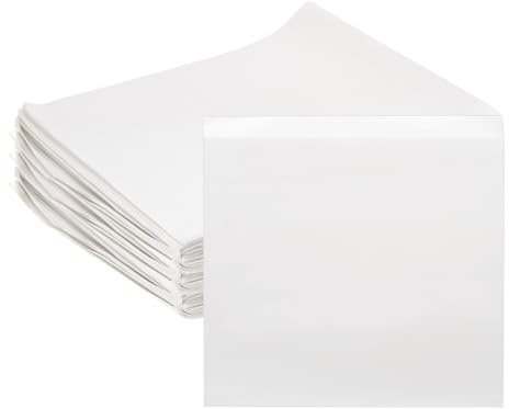 QUARKZMAN 100pz Grezzo Carta Sandwich Borse 5.9 x 5.9 Antigrasso Carta Biscotto Borsa Carta Snack Borse Pranzo Borse per Casa Panetteria Negozio Pane Bianco