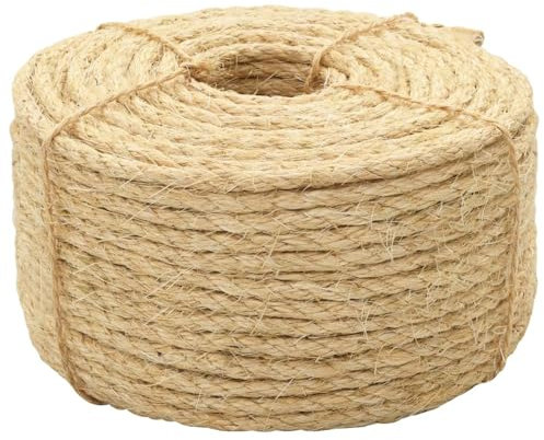 Snsowed Corda in Sisal 100% 6 mm 500 m,Corde,Fili e Catene,Cavi e funi,Corda Intrecciata,Cima per Ancoraggio e Ormeggio-144793