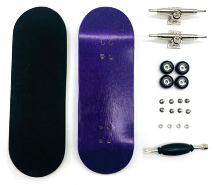 Rastapulz Finger Skateboard Board Ancho 32 mm Profesional Arce Fingertip Skateboard Double Rocker Mini Skateboard Lila