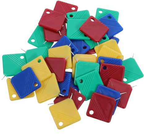 Ciieeo 40 Piezas Enhebrador Cuadrado de Plástico para Costura Manual y Bordado, Tamaño 3.00x2.70x0.30cm, Adecuado para Usuarios Manos Temblorosas y Kit de Costura de Viaje