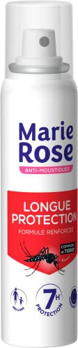 MARIE ROSE - Aérosol Anti-moustiques Longue Durée - 100mL - Protection Famille dès 3 ans efficace Contre Moustiques Communs Et Moustiques Tigres - Fabriqué en Europe