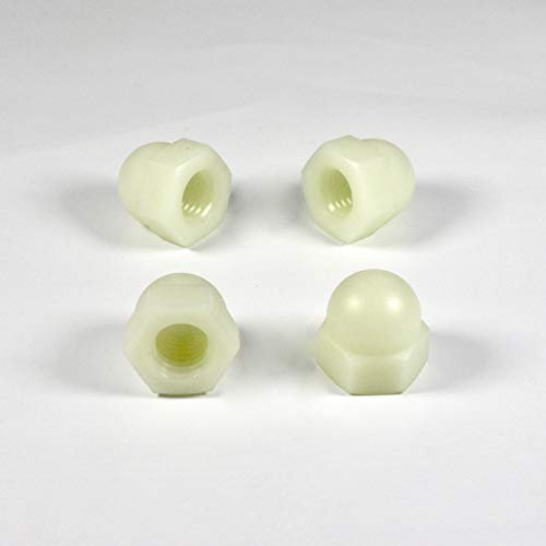 ajile - 20 pièces - Écrou borgne de protection nylon diam. M6 clef de 10 mm plastique polyamide PA6.6 isolant