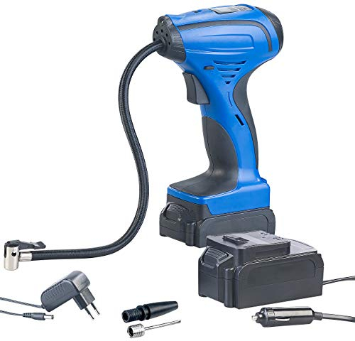 AGT Akku-Kompressor-Luftpumpe für Reifen, Bälle u.v.m., LCD, bis 116 psi