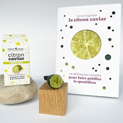 Fruits at Home - Assortiment Barquette Citron Caviar (60g) et Livre de Cuisine (jaune)