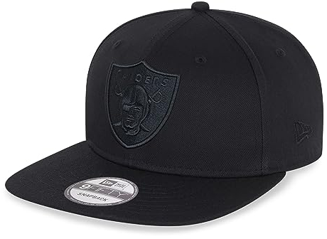 New Era Las Vegas Raiders NFL Black on Black 9Fifty Snapback Cap - M - L