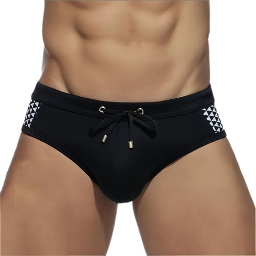 Baotung BT0X0BH020 - Bragas de baño para hombre (ajustables), Negro , L