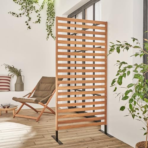 Outdoor-Paravent aus Holz, 80cm, FSC-Akazie, innen, außen - Parada