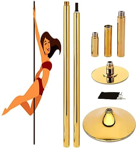 InEout Pole Dance Stange für Zuhause, 45 mm, abnehmbare Stripper-Tanzstange, drehende statische Tanzstange, 88-108 Zoll ausziehbare tragbare Fitnessstange für Tanzstudio/Yoga-Raum/Party-Kneipe