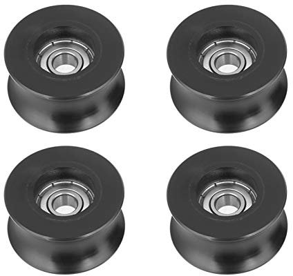 Ruota Scanalata 4 Pezzi, Puleggia Scanalata Tipo U, Ruota a Rulli Puleggia Tipo U 8x39,5x20,1 Mm, Ruota Guida Puleggia Scanalata a U per la Guida di Apparecchiature Meccaniche
