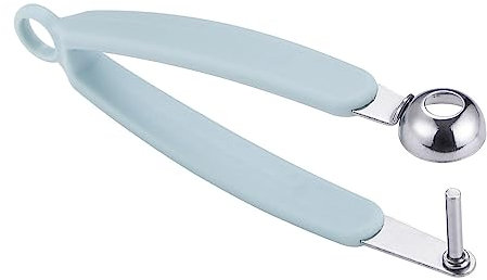 Langues de cuisine en acier inoxydable - Dénoyauteur de cerises, jujube, dattes - Pour cerises, dattes et autres pinces à barbecue - Bleu - Taille unique