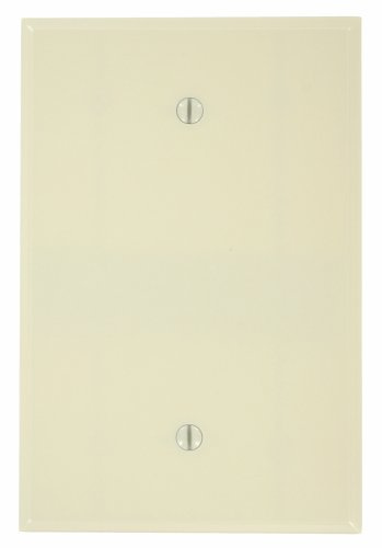Leviton 1-Gang No Device Blank Wallplate, Oversized, Thermoset, Box Mount, 86114, Ivory