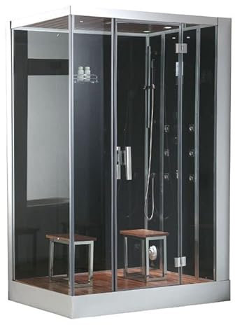 AWT AQART WATER TECHNOLOGY Dampfdusche DZ961F8 schwarz/150x90/rechts