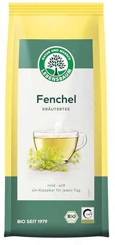 Lebensbaum Fenchel Tee, Bio-Kräuterteemischung, Klassischer Fencheltee, mild und aromatisch, lose 150 g
