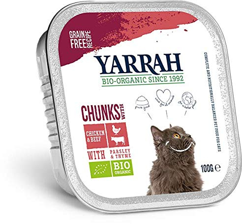 Yarrah - Adult Cat Beef Chunks with Parsley & Thyme Bio 16x100 g