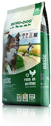 BEWI DOG Basic - Nourriture sèche pour Chien - 25 kg - sans blé ni soja - 80% de protéines animales - pour Les Races Grandes, Moyennes et Petites