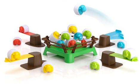 Fat Brain Toys Heap-O-Sheep Game, Family Board Games for Kids and Adults, Game of Catapulting Sheep, 6 to Adult, 2 to 4 Players