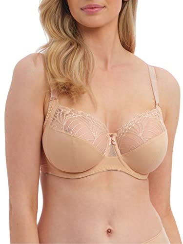 Fantasie Women's Adelle Underwire Side Support Bra Full Coverage, Sheer, Natural Beige, 38F