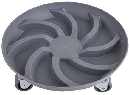 KLOSEKAKA66 Rund Pflanzenroller Pflanzen Gestell auf Rollen Transporthilfe für Pflanzen mit Rädern Hausgarten Pflanzenständer mit Rollen Büro Pflanzen Blumen (Diameter:45cm,Gray)