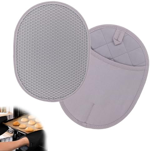 Presine da Cucina, presina da cucina,presine silicone da cucina,Resistente al Calore Fino a 500°C Guanti da Forno,Portapentole da Cucina Resistenti al Calore,per Cucinare Aiuto da Cucina (grigio)