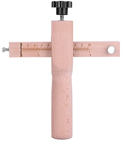 Strip and Strap Cutter,Leather Strap Cutte,Leather Craft Hand Cutting Tool Adjustable with 5 Blades,Professional Woodenworking Stainless Cutters Wood Scale Gauge Accessory