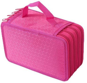 Anneome 4-Layer School Pencil Case Red Pencil Bag for Girls Boys Artists 72 Slots Holder Organizer