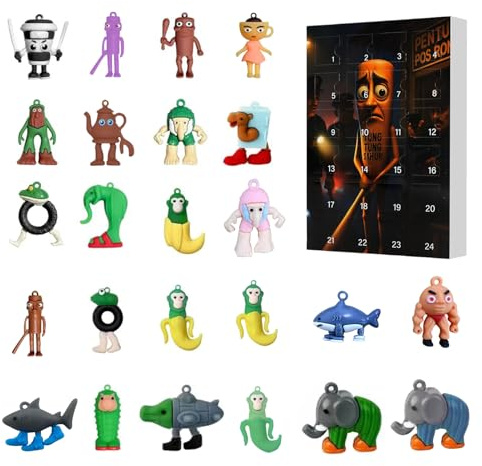Tung Tung tung Sahur Calendrier de l'Avent, Calendrier de l'Avent Italien Brainrot 2025, Brainrot Animals Figurines, Italian brainrot Figurines D'action pour Les Fans, Enfants et Adultes