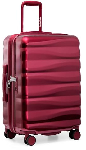 Traveler's Choice Edinburgh II Hardside Spinner Luggage, TSA Lock, Red, 25 Medium