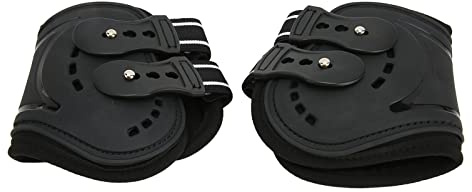 MISDBOUBM Botas para Patas traseras de Caballo, Protector de menudillo de Caballo Transpirable contra Impactos, Protector de Pata de Caballo Ligero, Antideslizante y Ajustable con Forro de (Medio)