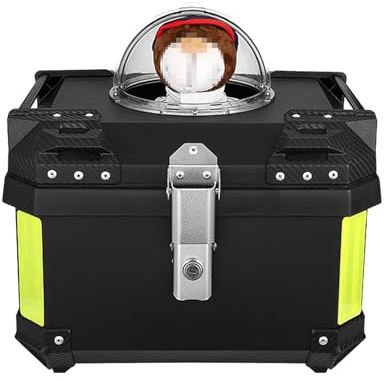 Motorcycle Tail Bag Hard for Small Pet Shockproof Waterproof Hard Shell with Clear Dome Dog Travel Bag Shell for Scooter Motorcycle Short Distance Travel(Style 3,42 * 35 * 30cm)