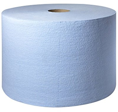 Tork 450304 Heavy-Duty Giant Roll Single-Ply Paper Wipers, Blue