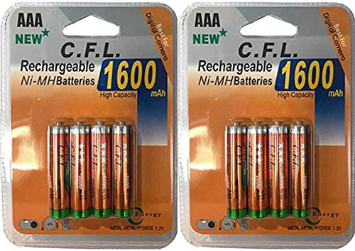 Lot DE 8 Piles ACCUS Batteries AA LR06 1.2V NI-MH Rechargeable Mignon 3800mAh/MAX | REMPLACE Les Piles AA 1.5V | AA LR06 LR6 R06 R6 H06 H6 2A |Jouet TELECOMMANDE Lampe Voiture ETC... (AA 3800mAh)