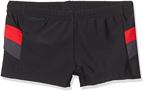 Haute pression Garçon B21 Maillot de bain, Noir/Gris/Rouge, 10 ans EU