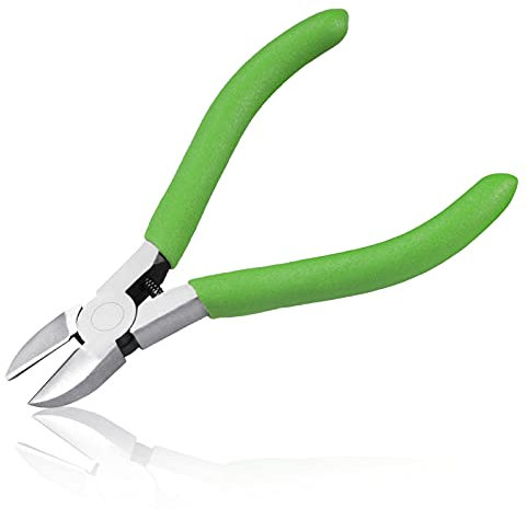 LEONTOOL Precision Diagonal Cutting Pliers 4-Inch Wire Cutters Diagonal Side Cutters Small Wire Flush Cutters Spring Loaded Wire Snips for Jewelry Making Cutting Plastic Cable Ties