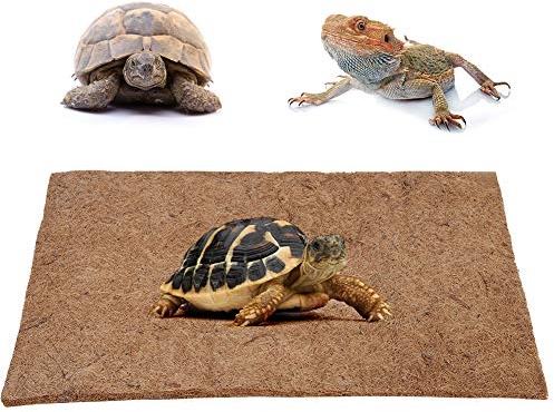 Petyoung Tortoise Bedding, Natural Coconut Fibre Tortoise Substrate Snake Bedding Reptile Carpet Mat for Leopard Gecko Bearded Gragon