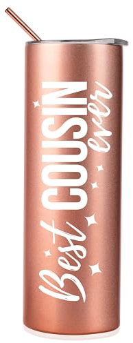 Cousin Gifts Isolierbecher aus Edelstahl, mit Deckel, ca. 590 ml