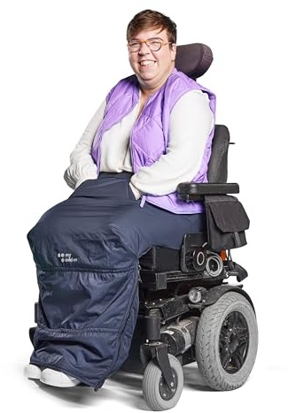 MyBlanket Winter, Compact Wheelchair Cozy with Warm Fleece Lining, Wind & Waterproof, Remain Seated, Leg Protection Rain Cover, for Manual & Electric Wheelchair Users, Powerchair, Mobility Scooter
