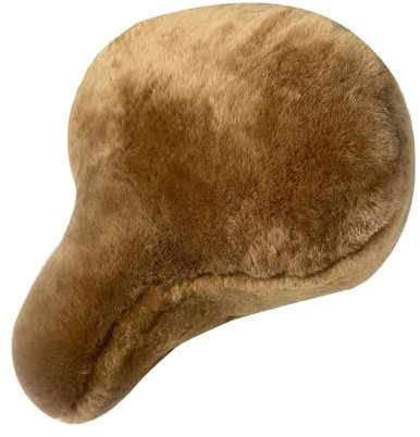 Yixasdw 11 * 11in, 12 * 12in 6 Colors Genuine Sheepskin Bicycle Seat Cover, Cushion Bicycle Seat Cover Sheepskin Cruiser With Sheepskin Bicycle Seat Cover/Pad Pure Wool Cushion (Dark brown, 11*11in)