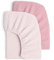lulumoon Musselin Kinderbett Spannbettlaken Set: Weiches & Atmungsaktives Spannbetttuch für Reisebett und Babybett 100% Baumwolle 60x120-70x140cm 2er Pack (Rosa Nelke)