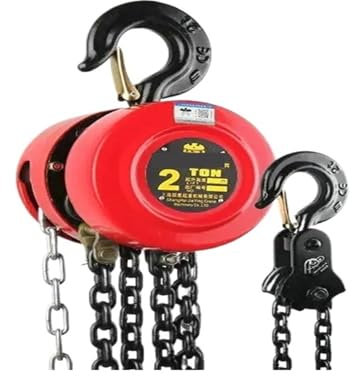 Anhängerwinde Typ 1-10 Tonnen 1,5-9 Meter manuelle Ratschenwinde, Hebekranblock-Handkettenzug(Red 2 Ton,3M)