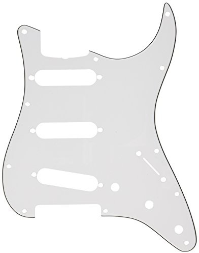 Fender 099 – 2018 – 000 per 3 PLY White 11 Hole Vintage Mount S/S/S Stratocaster Pickguard (with Truss Rod Notch)