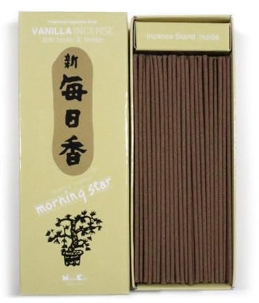 Nippon Kodo rökelsepinnar, vanilj, 200 pinnar & hållare
