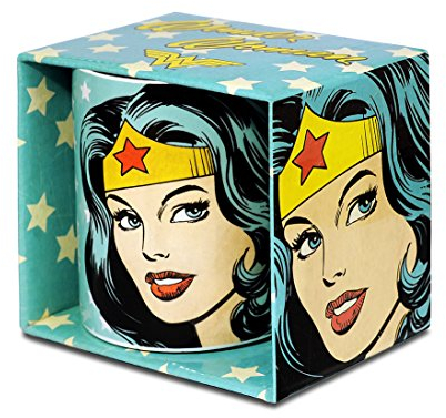 Logoshirt® DC Comics - Wonder Woman I Portrait I Porzellan Tasse Kaffeebecher, 300 ml I in farbiger Geschenkverpackung I Lizenziertes Original Design