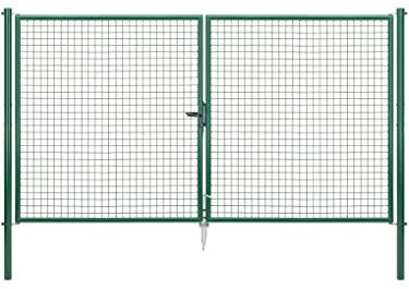 Alberts 603304 Wellengitter-Doppeltor | verschiedene Breiten und Höhen | grün | Breite 300 cm | Höhe 175 cm